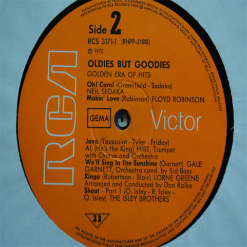 Various - Oldies But Goodies - The Golden Era Of Hits (1972) [2LP]