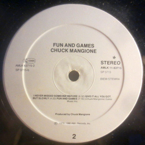 Chuck Mangione - Fun And Games (1980) [1LP]