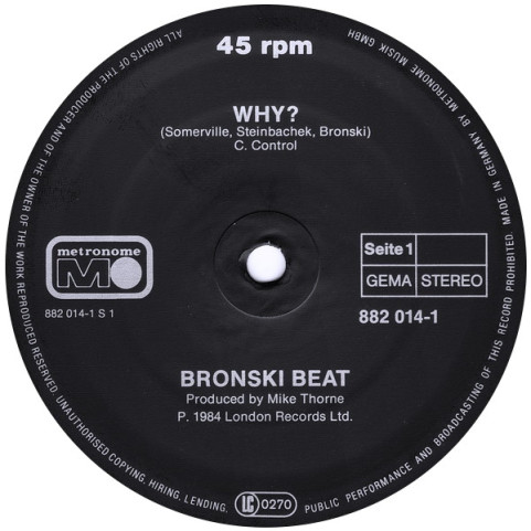 Bronski Beat - Why? (1984) [12"]