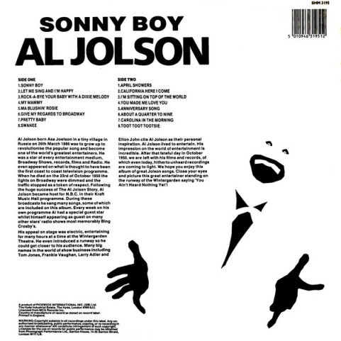 Al Jolson - Sonny Boy (1986) [1LP]