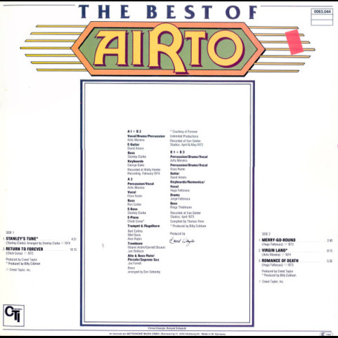 Airto Moreira - The Best Of Airto (1977) [1LP]