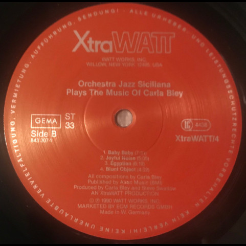 Orchestra Jazz Siciliana - Plays The Music Of Carla Bley (1990) [1LP]
