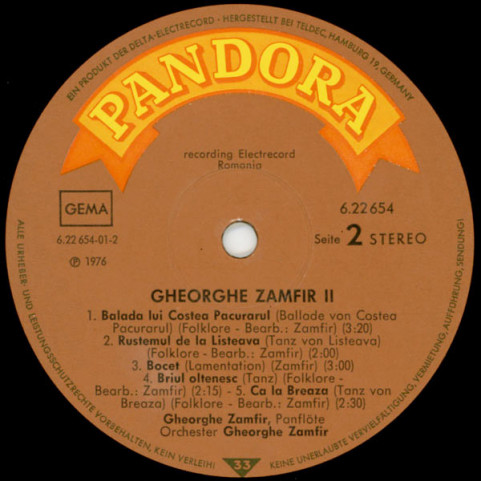 Gheorghe Zamfir - Gheorghe Zamfir 2 (1976) [1LP]