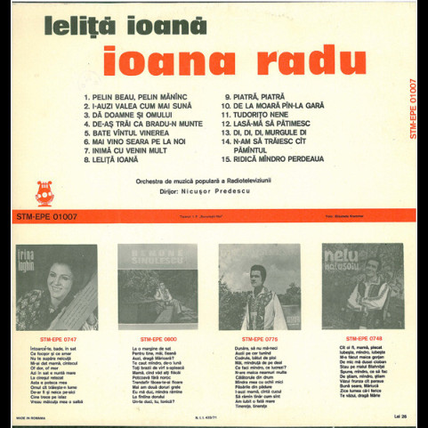 Ioana Radu - Leliță Ioană (1974) [1LP]