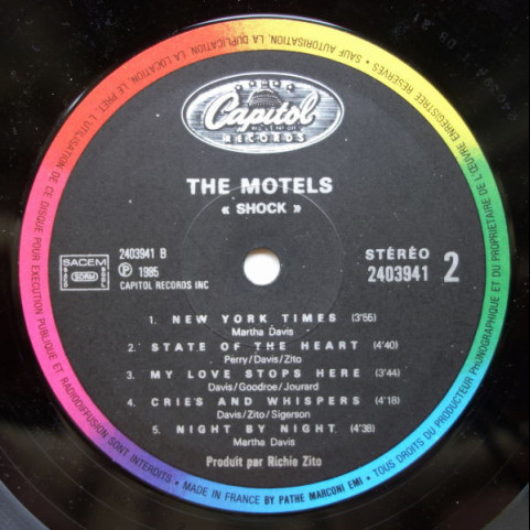 Motels, The - Shock (1985) [1LP]