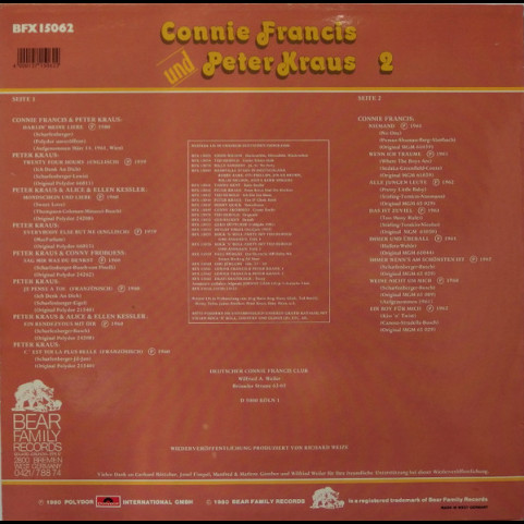 Connie Francis Und Peter Kraus - Connie Francis Und Peter Kraus 2 [1LP]