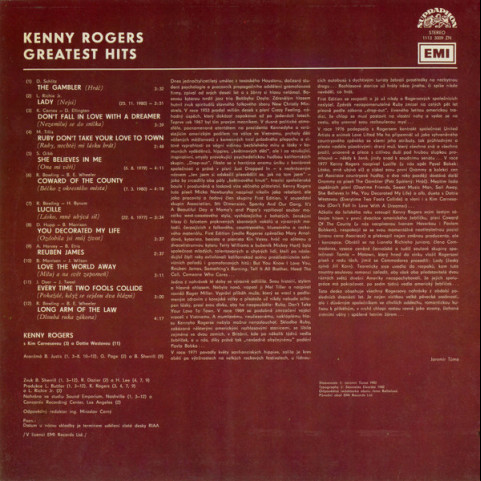 Kenny Rogers - Greatest Hits (1982) [1LP]