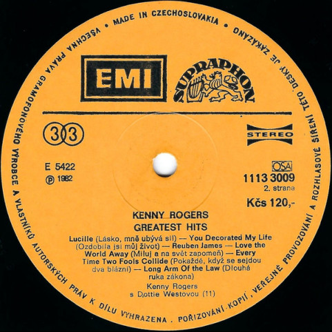 Kenny Rogers - Greatest Hits (1982) [1LP]