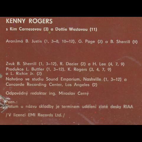 Kenny Rogers - Greatest Hits (1982) [1LP]
