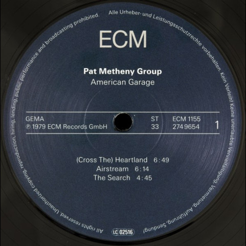 Pat Metheny Group - American Garage (2010) [1LP] 180g