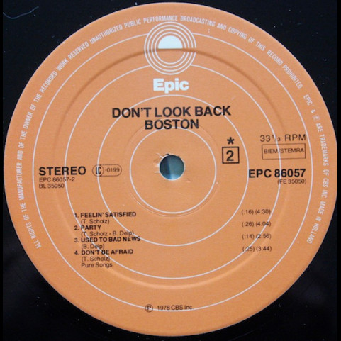Boston - Don't Look Back (1978) [1LP]