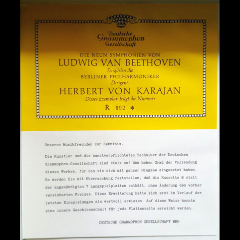 Ludwig van Beethoven – Herbert von Karajan, Berliner Philharmoniker - 9 Symphonien (1963) [8LP] BOXSET