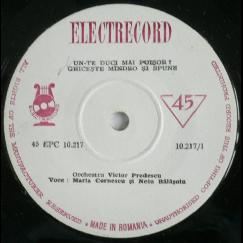 Maria Cornescu Și Nelu Bălășoiu - Maria Cornescu Și Nelu Bălășoiu [7"]