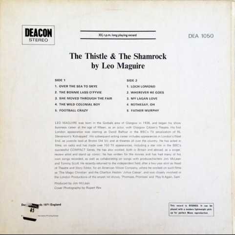 Leo Maguire (2) - The Thistle & The Shamrock (1971) [1LP]