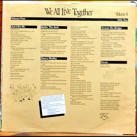 Steve Millang And Greg Scelsa - We All Live Together, Volume 4 (1980) [1LP]