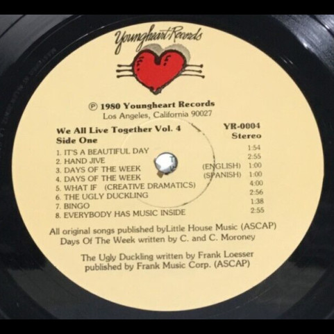 Steve Millang And Greg Scelsa - We All Live Together, Volume 4 (1980) [1LP]