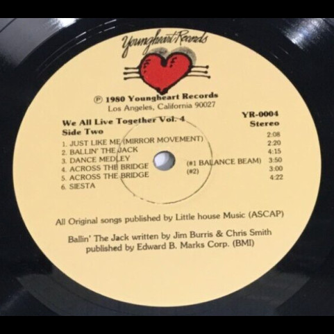 Steve Millang And Greg Scelsa - We All Live Together, Volume 4 (1980) [1LP]