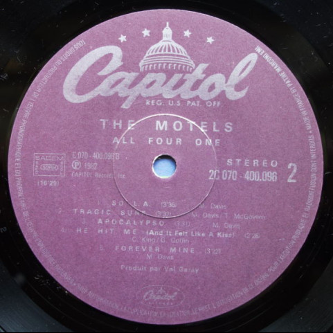 Motels, The - All Four One (1982) [1LP]
