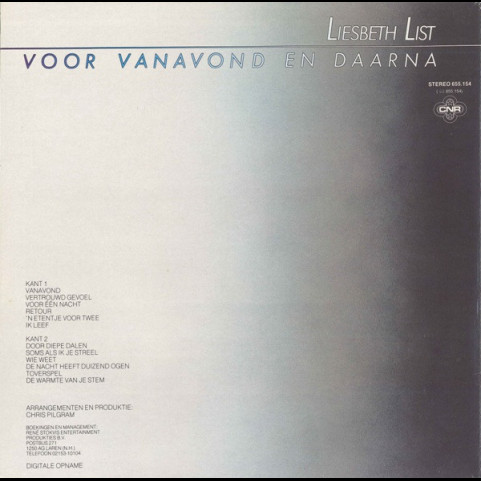 Liesbeth List - Voor Vanavond En Daarna (1982) [1LP]