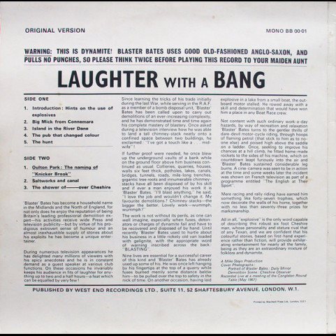 Blaster Bates - Laughter With A Bang (The Explosive Exploits of 'Blaster' Bates Volume One) (1967) [1LP]