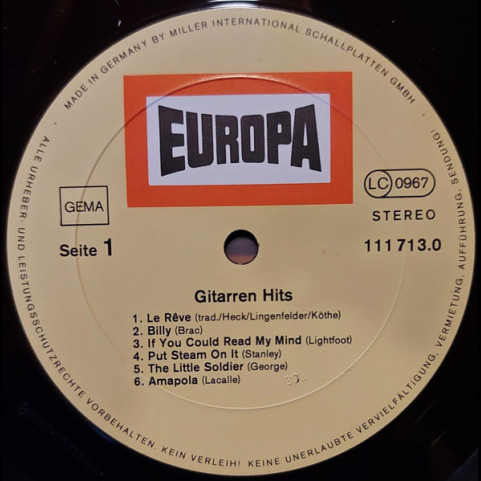 Unknown Artist - Gitarren Hits (1977) [1LP]