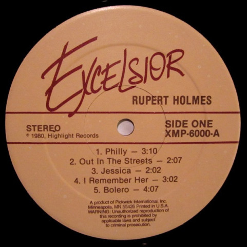 Rupert Holmes - Rupert Holmes (1980) [1LP]