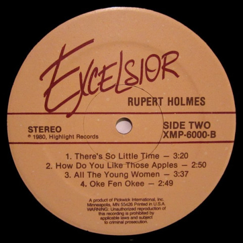 Rupert Holmes - Rupert Holmes (1980) [1LP]