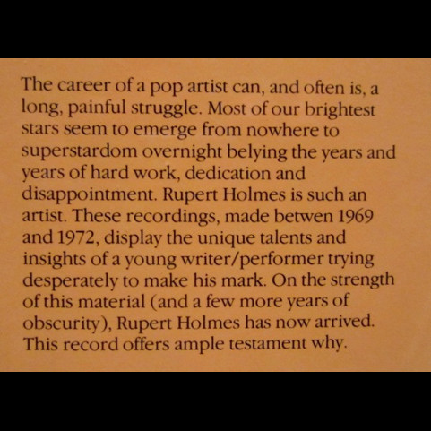 Rupert Holmes - Rupert Holmes (1980) [1LP]