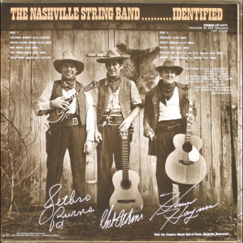 Nashville String Band, The - Identified! (1971) [1LP]