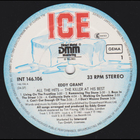 Eddy Grant - The Killer At His Best - All The Hits (1984) [1LP]
