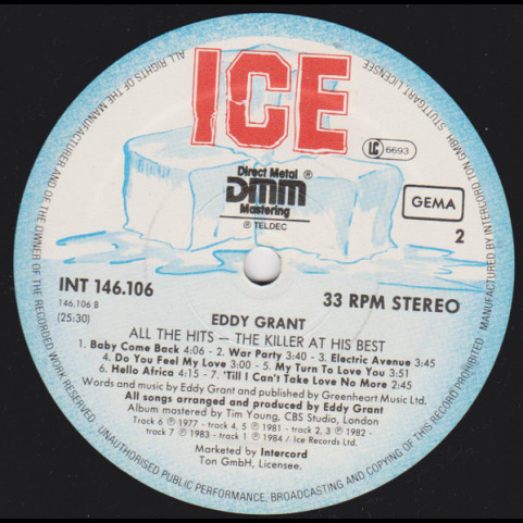 Eddy Grant - The Killer At His Best - All The Hits (1984) [1LP]