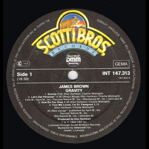 James Brown - Gravity (1986) [1LP]