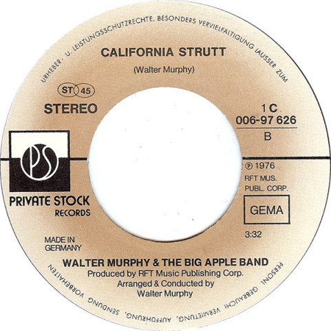 Walter Murphy & The Big Apple Band - A Fifth Of Beethoven (1976) [7"]