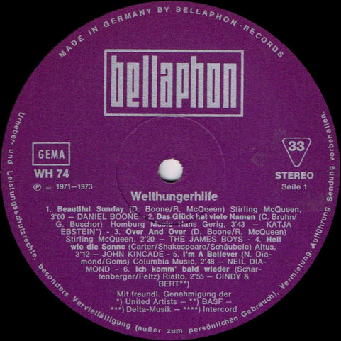 Various - Welthungerhilfe (1974) [1LP]