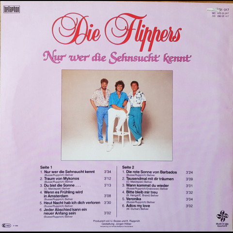 Die Flippers - Nur Wer Die Sehnsucht Kennt (1986) [1LP]