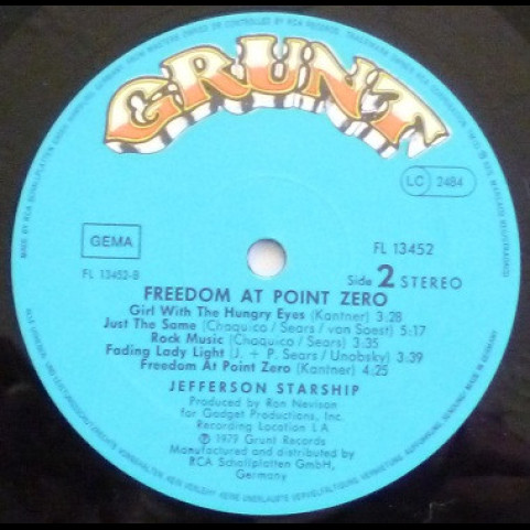 Jefferson Starship - Freedom At Point Zero (1979) [1LP]