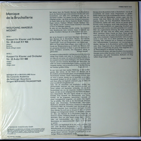 Wolfgang Amadeus Mozart - Piano Concerti No. 20 In D Minor, K. 466 & No. 23 In A Major, K. 488 [1LP]