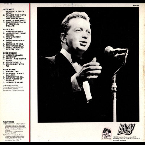 Mel Tormé - Live At The Crescendo (1982) [1LP]