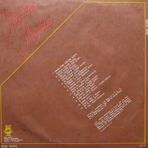Various - Șlagăre, Șlagăre (1980) [1LP]