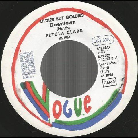 Petula Clark - Down Town / Don't Sleep In The Subway [7"]
