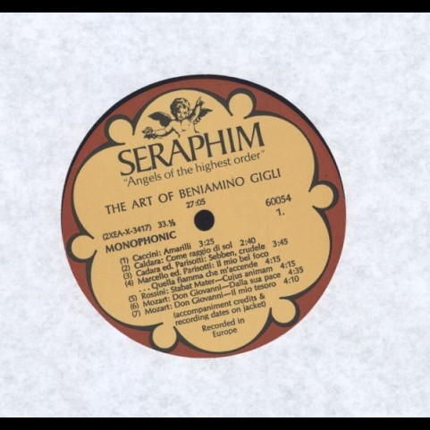 Beniamino Gigli - The Art Of Beniamino Gigli (1968) [1LP]
