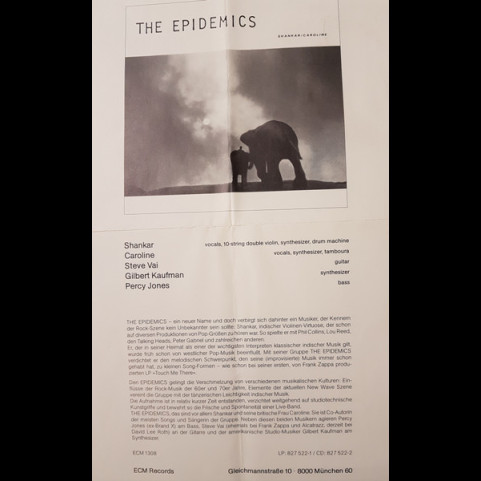 Epidemics, The : Shankar / Caroline (2) - The Epidemics (1986) [1LP]