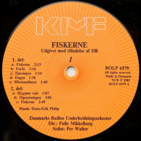 Hans-Erik Philip - Fiskerne (Suite For Viola Og Orkester) (1981) [1LP]