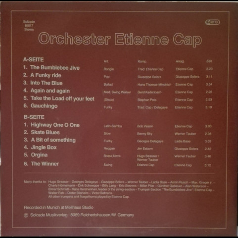 Orchester Etienne Cap - Orchester Etienne Cap (1986) [1LP]