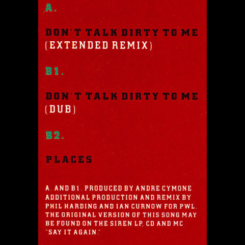 Jermaine Stewart - Don't Talk Dirty To Me (Extended Mix) (1988) [12"]