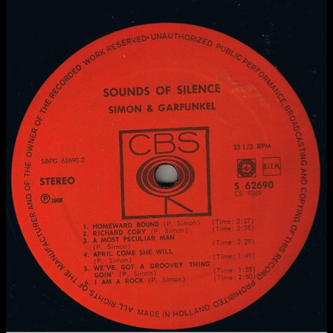 Simon & Garfunkel - Sounds Of Silence (1968) [1LP]