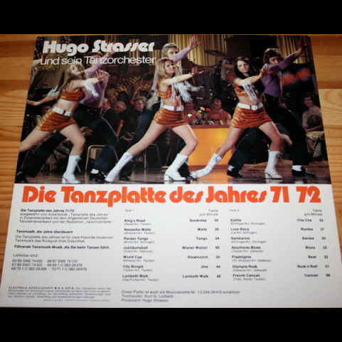 Hugo Strasser Und Sein Tanzorchester - Die Tanzplatte Des Jahres 71/72 (1972) [1LP]