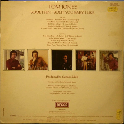 Tom Jones - Somethin' 'Bout You Baby I Like (1974) [1LP]