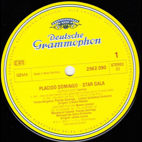 Placido Domingo - Star Gala (1979) [2LP]