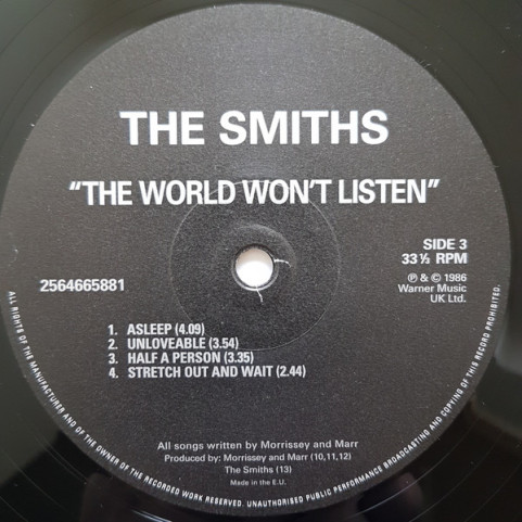 Smiths, The - The World Won't Listen (2012) [2LP] 180g